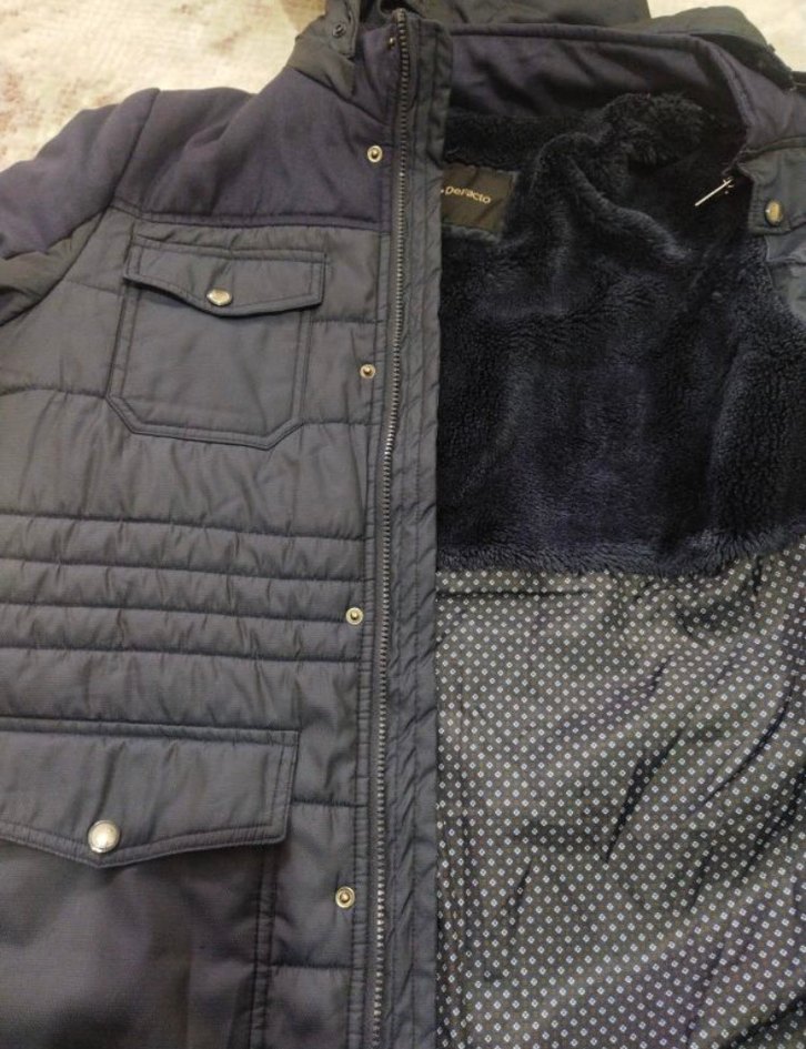 Düğmeli Gri Erkek Street Style Mont - Görsel 2