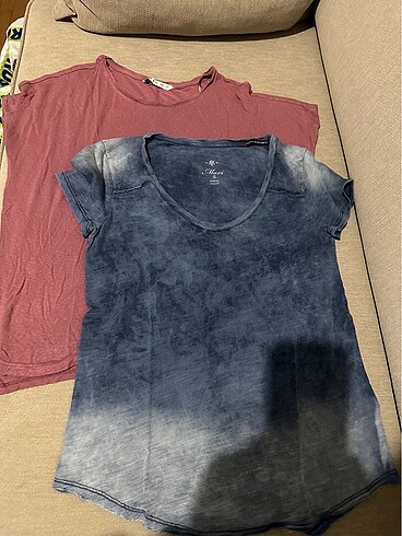 xs Beden H&M-Koton-Mavi-uspa tişörtler 14adet