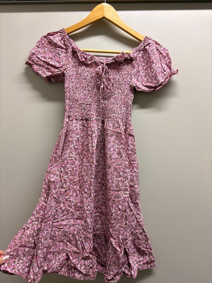 Pembe Çiçekli Midi Elbise — görsel 2/16