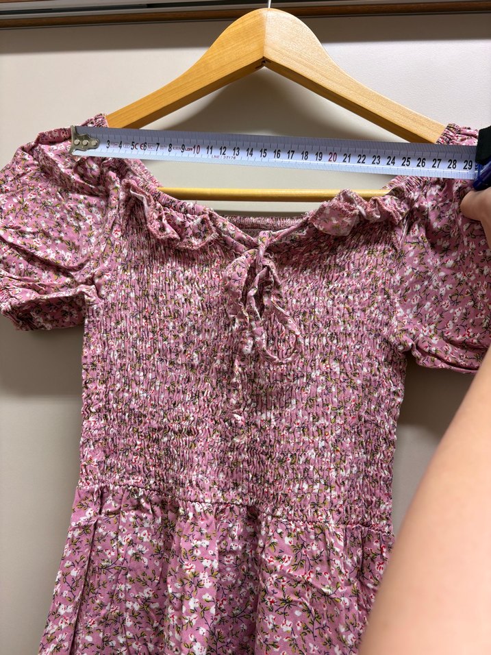 Pembe Çiçekli Midi Elbise — görsel 10/16