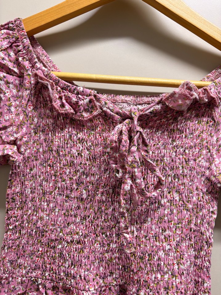 Pembe Çiçekli Midi Elbise — görsel 7/16
