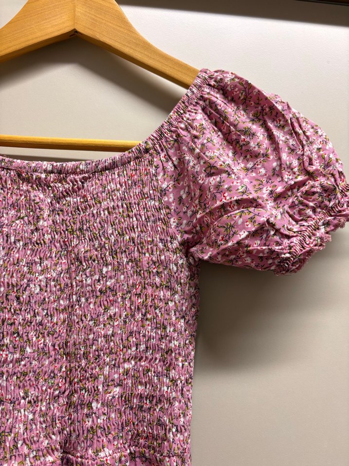 Pembe Çiçekli Midi Elbise — görsel 13/16