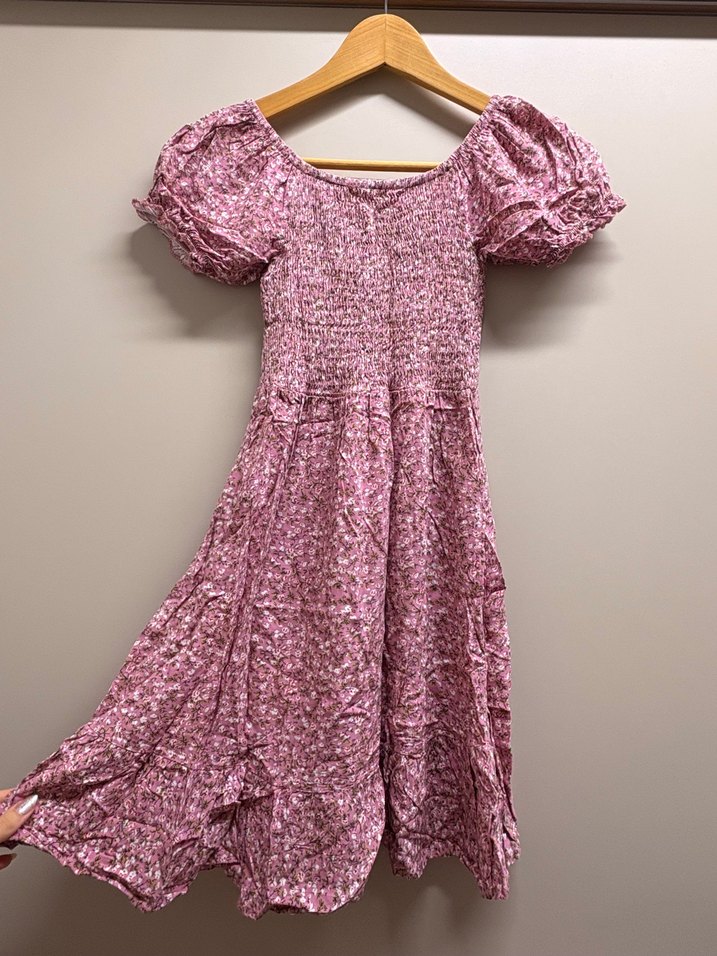 Pembe Çiçekli Midi Elbise — görsel 11/16