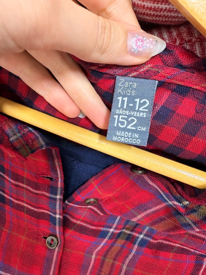 Zara Kids Ekose Kız Çocuk pamuk Elbise — görsel 15/18
