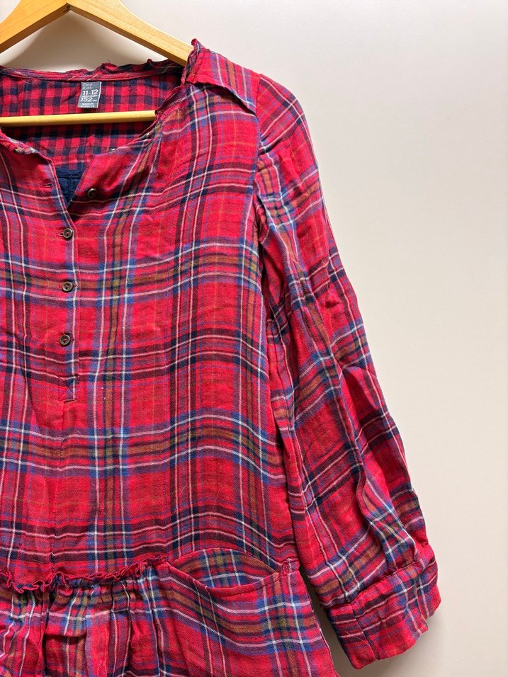 Zara Kids Ekose Kız Çocuk pamuk Elbise — görsel 3/18