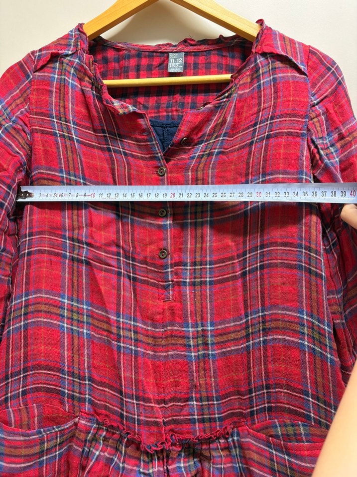 Zara Kids Ekose Kız Çocuk pamuk Elbise — görsel 12/18