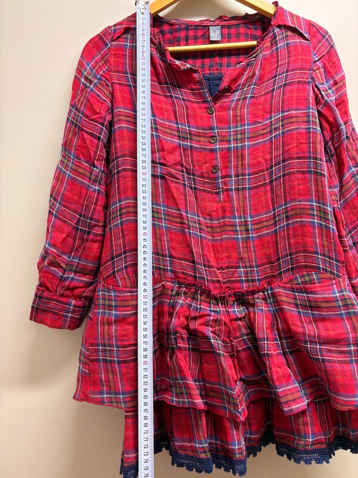 Zara Kids Ekose Kız Çocuk pamuk Elbise — görsel 11/18
