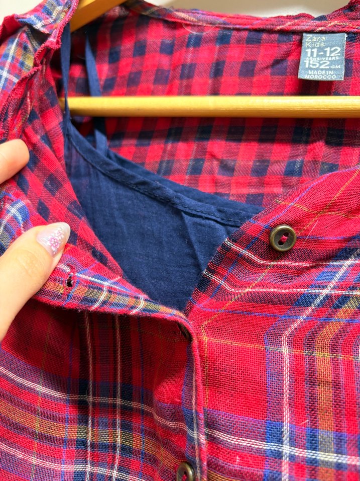 Zara Kids Ekose Kız Çocuk pamuk Elbise — görsel 10/18
