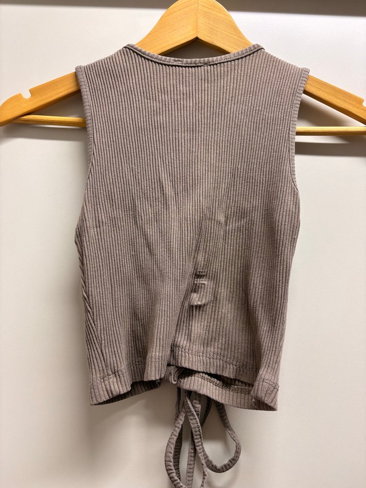Vizon Fitilli Kruvaze Askılı Crop — görsel 8/9