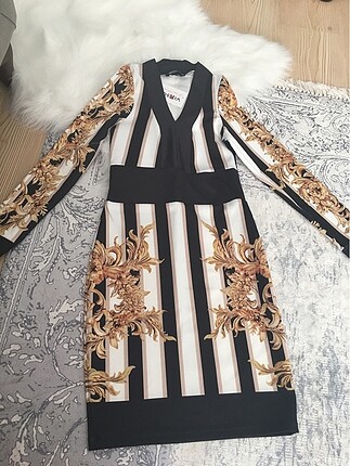 bayan versace model elbise