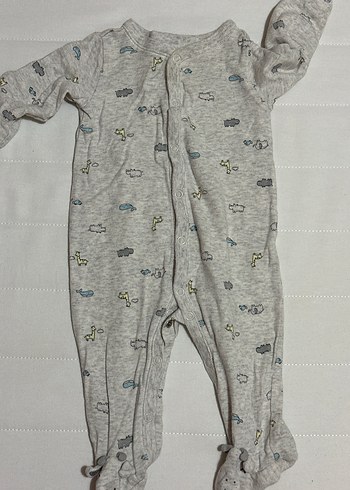 Carters Gri Fermuarlı Erkek Bebek Tulum