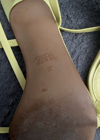 Sarı Stiletto Topuklu Kadın Sandalet - Görsel 2