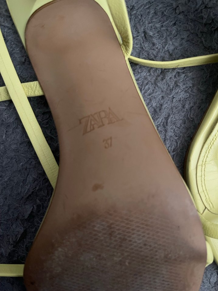 Sarı Stiletto Topuklu Kadın Sandalet - Görsel 2