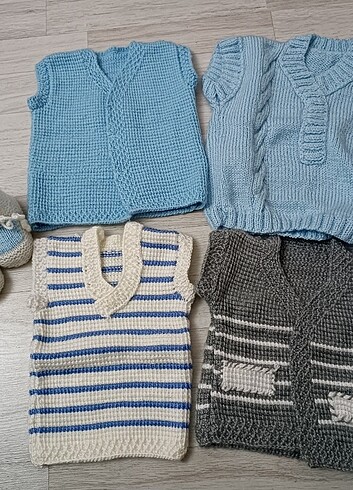 Diğer Yeni doğan el örgüsü Bebek süveter ve yelek