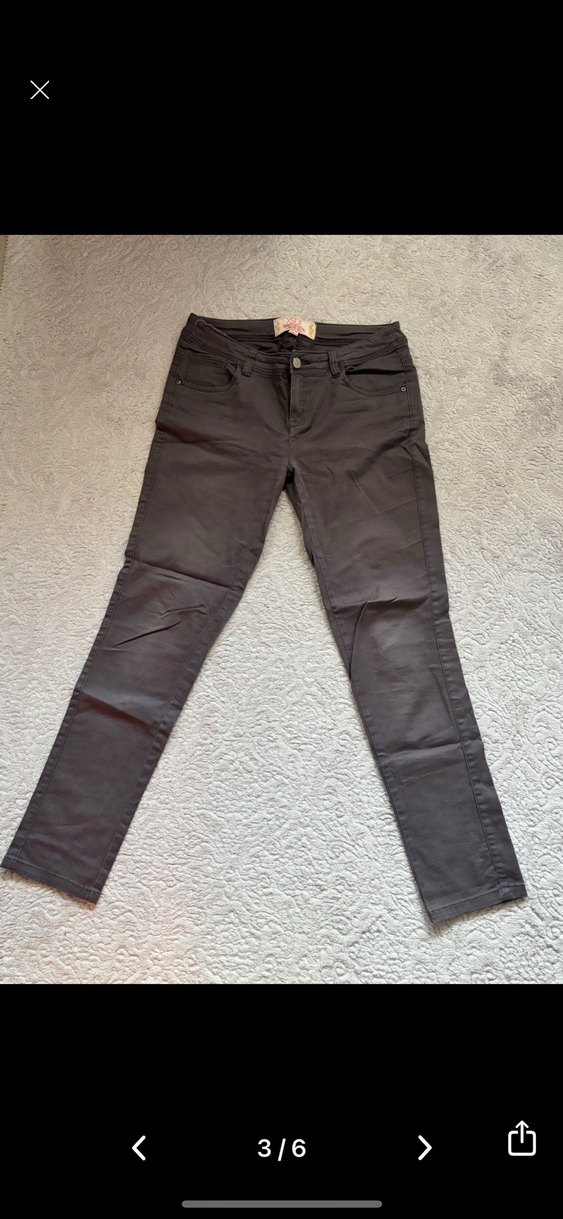 Gri kot Pantolon  kadın Jean - Görsel 3