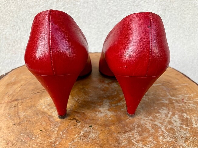 34 numara deri dar kalıp topuklu özel yapım ayakkabı. - Görsel 6