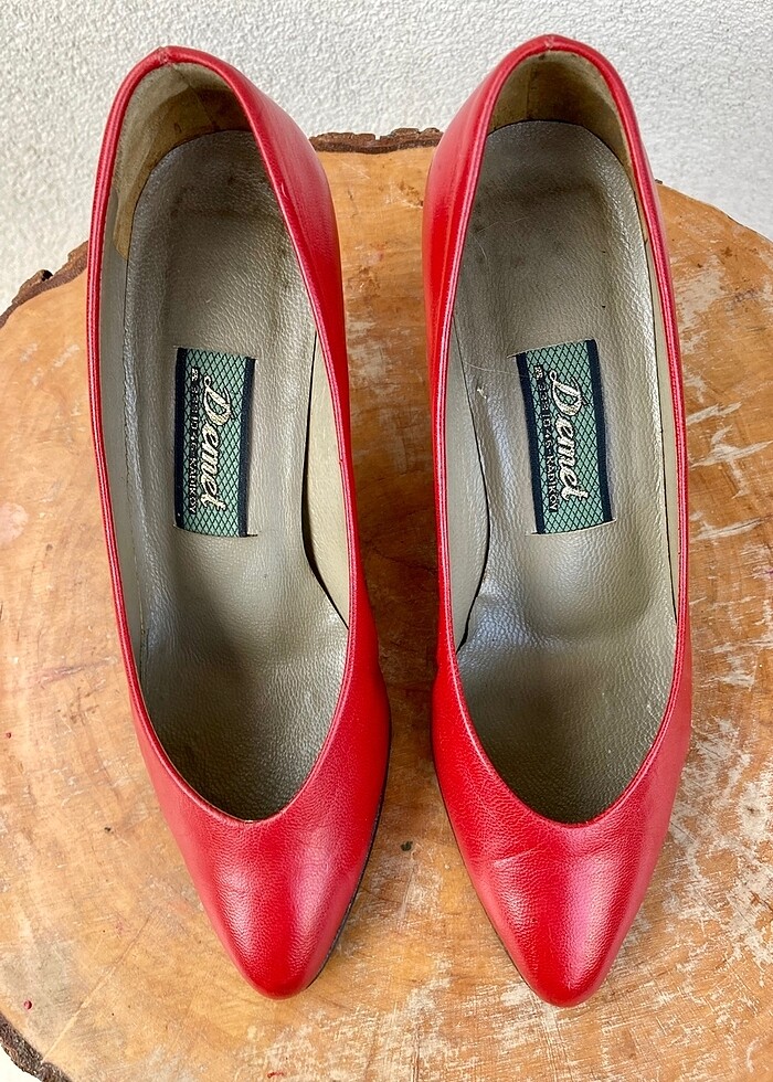 34 numara deri dar kalıp topuklu özel yapım ayakkabı. - Görsel 3