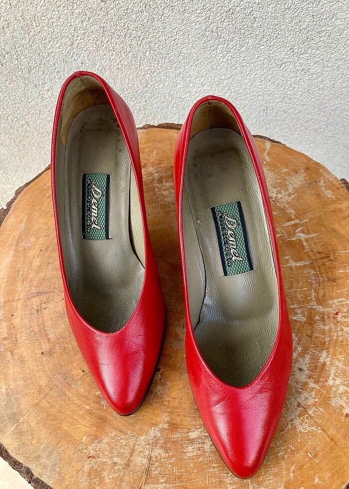 34 numara deri dar kalıp topuklu özel yapım ayakkabı. - Görsel 2