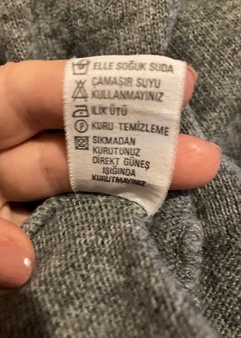 Gri Lambswool ( Kuzu Yünü) Kadın Kazak
Yaka omuz açık ve kapalı - Görsel 10