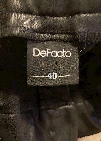 Siyah Deri Kadın  Pantolon - Görsel 5