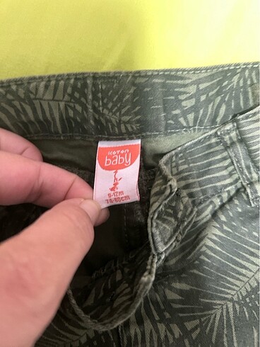 9-12 Ay Beden kırmızı Renk Kot şort
