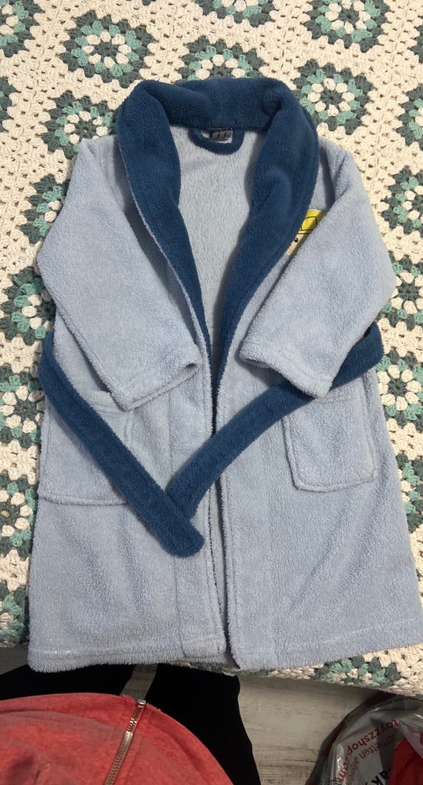 Mavi Erkek Çocuk Bornoz - Görsel 2