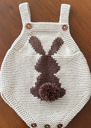 Kahverengi tavşanlı Bebek Tulumu