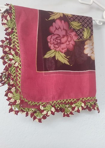 Bordo Dantel Detaylı Kadın çeyizlik yazma