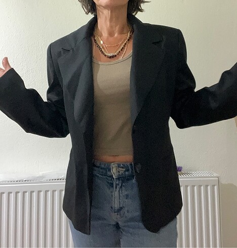 Siyah blazer