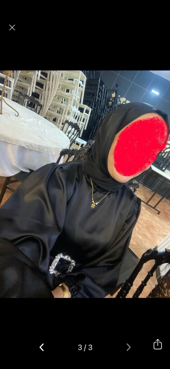 Siyah Uzun Kollu Yüksek Yakalı Kemerli Elbise - Görsel 3