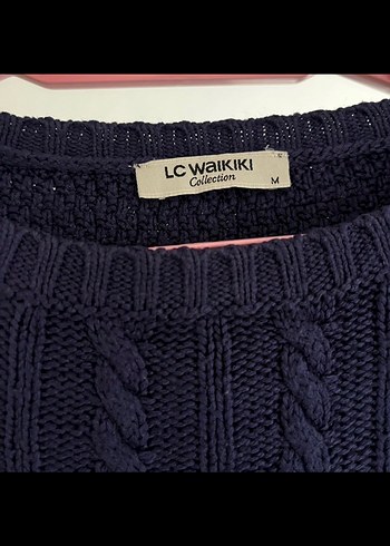 Lacivert Kadın Triko Uzun Kollu Kazak - Görsel 3