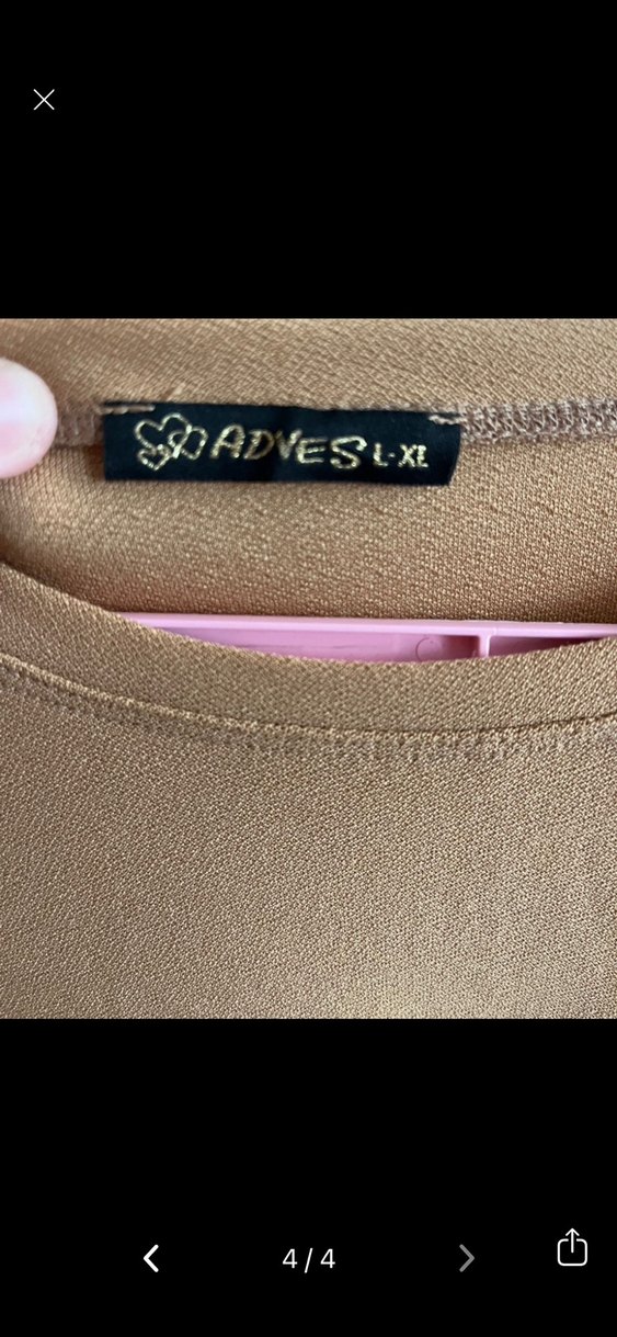 Bej Uzun Kollu Midi Kadın Tunik - Görsel 4