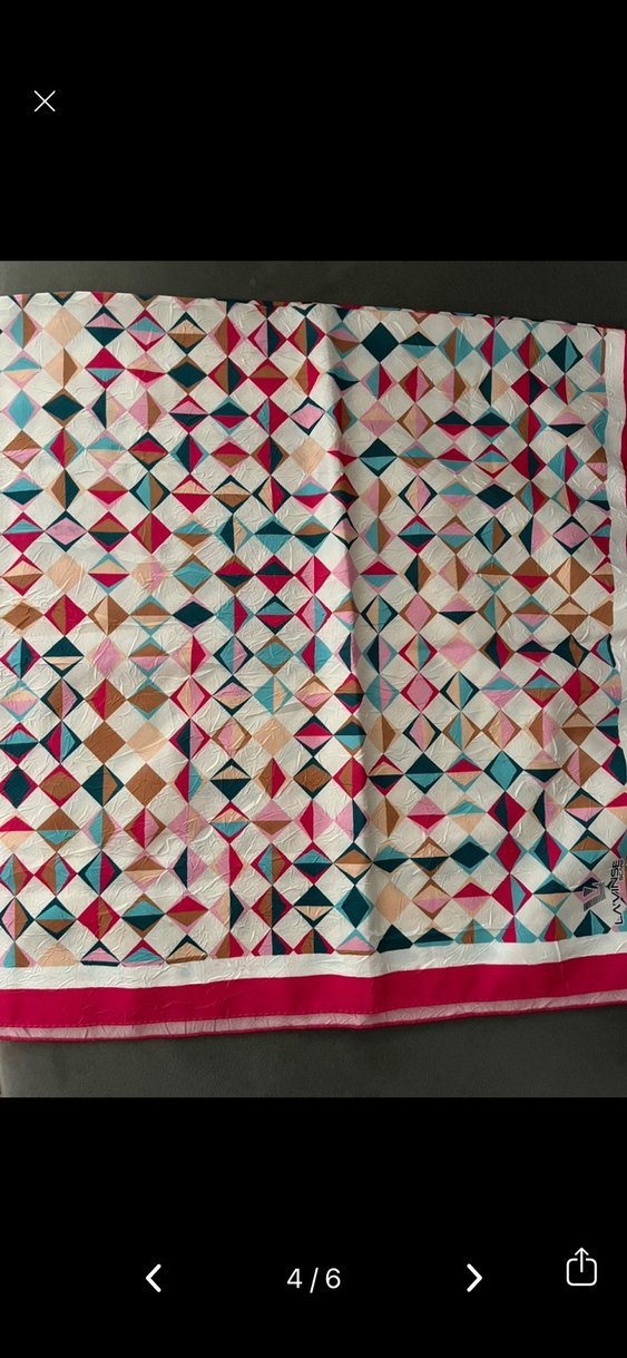 Dantel Detaylı Çok Renkli Kadın Eşarp - Görsel 4