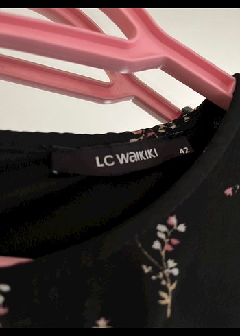 Uzun Siyah Çiçekli Robalı Kadın Elbise - Görsel 4