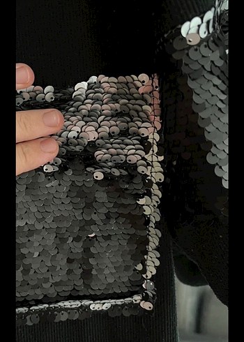 Siyah Uzun Kadın Kimono Nakışlı - Görsel 2