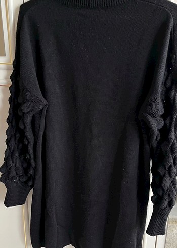 Siyah Örgü Kadın Uzun Kollu Kazak - Görsel 2