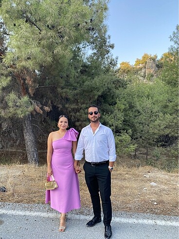 çok tatlı pembe abiye
