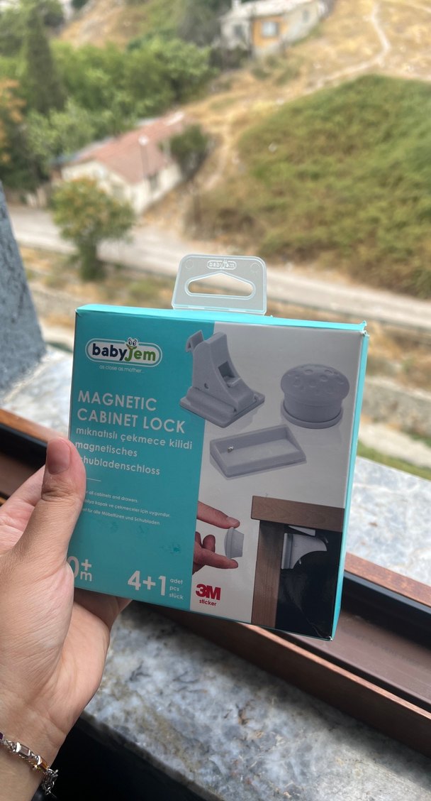 BabyJem Manyetik Çekmece Kilidi 4+1 Set Gri - Görsel 3