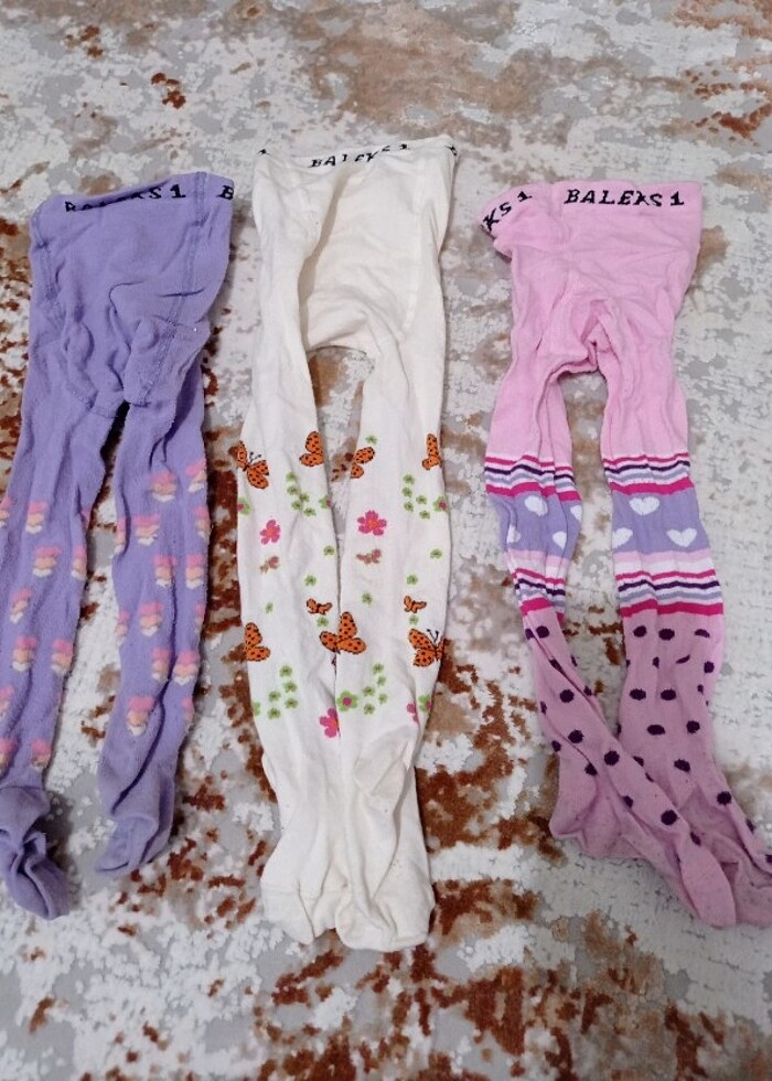 Kız bebek çocuk külotlu çorap  - Görsel 2