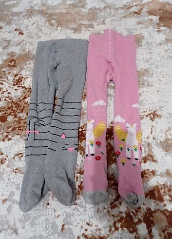 Kız bebek çocuk külotlu havlu çorap 3 yas - Görsel 3