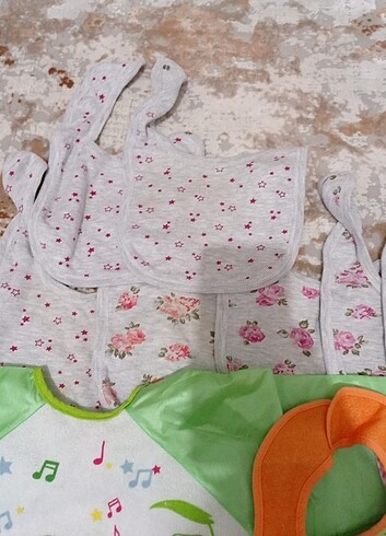 Kız erkek bebek çocuk mama önlüğü - Görsel 6