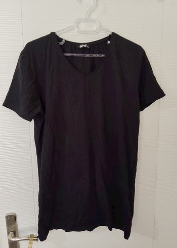 Diğer Erkek Siyah Oversize Basic Tişört