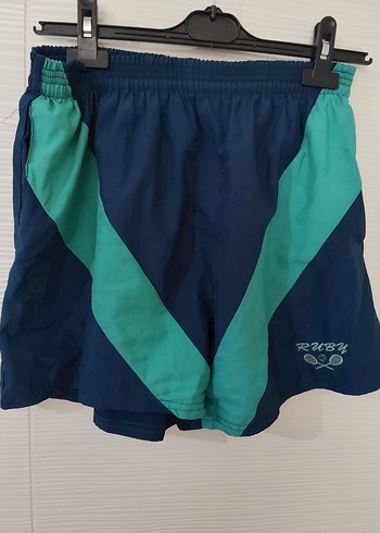 Mavi Kemerli Mini Erkek Spor denız  Şortu - Görsel 2