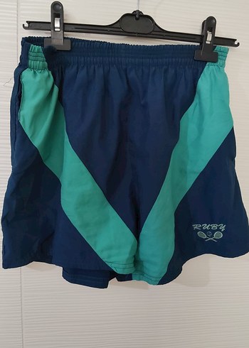 Mavi Kemerli Mini Erkek Spor denız  Şortu - Görsel 3