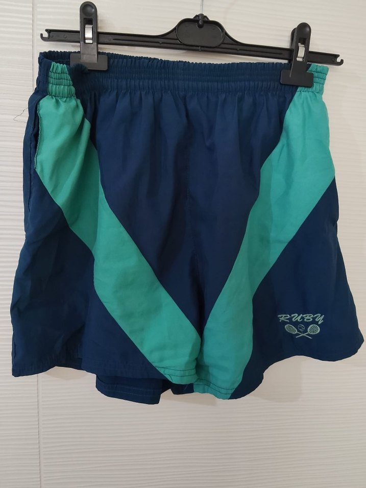 Mavi Kemerli Mini Erkek Spor denız  Şortu - Görsel 3