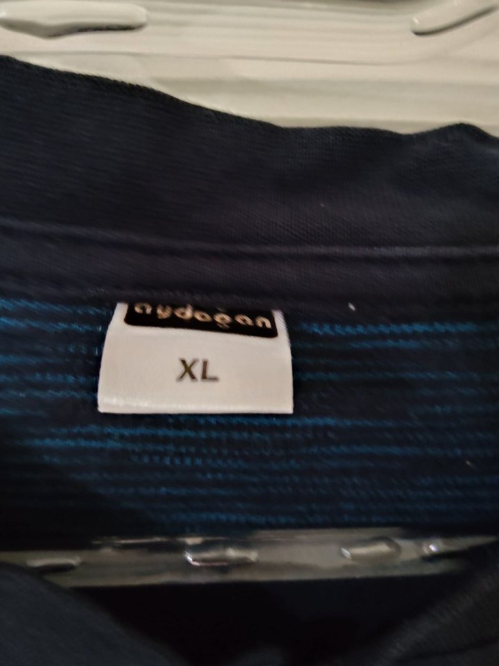 Erkek Mavi Uzun Kollu Düğmeli Pijama Takımı - Görsel 5