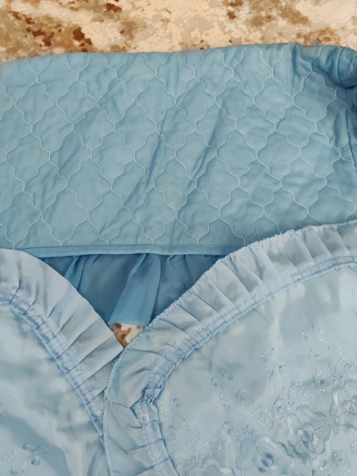 vıntage Nakışlı Mavi Pastel Yastık ve Kılıf Seti - Görsel 4