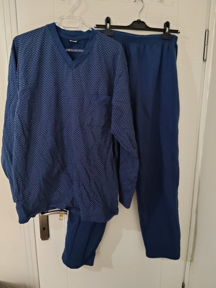 Erkek Lacivert Uzun Kollu V Yaka Pijama Takımı - Görsel 4