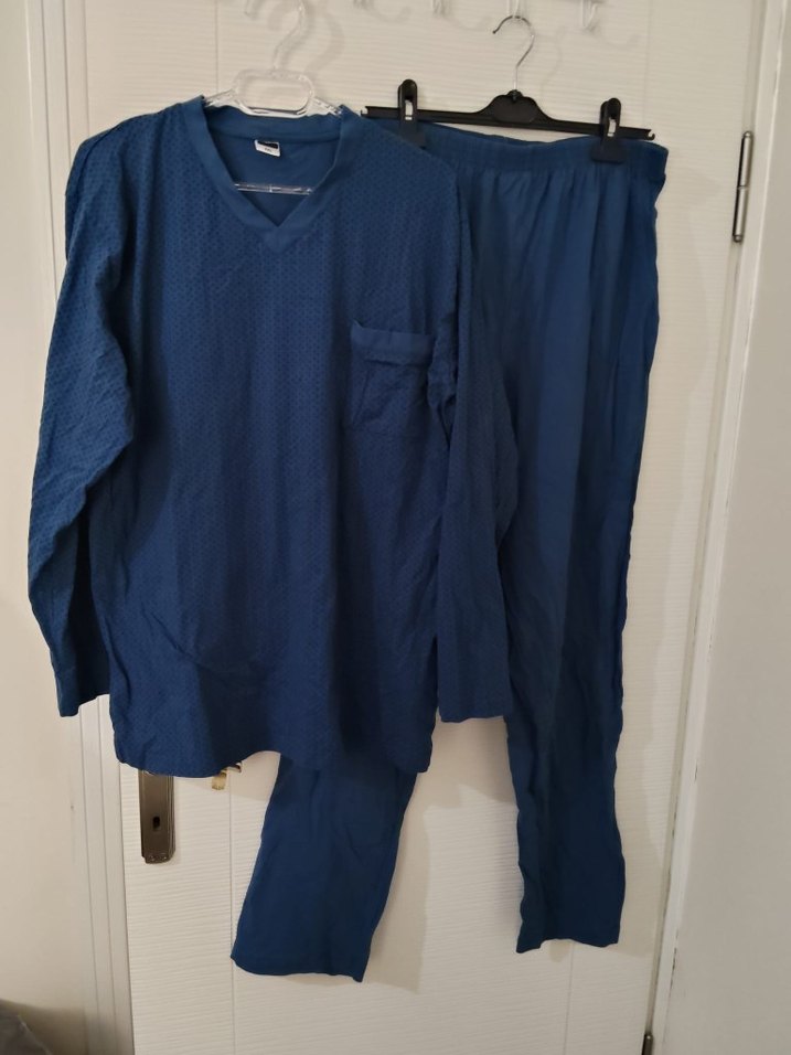 Erkek Lacivert V Yaka Rahat Pijama Takımı - Görsel 3