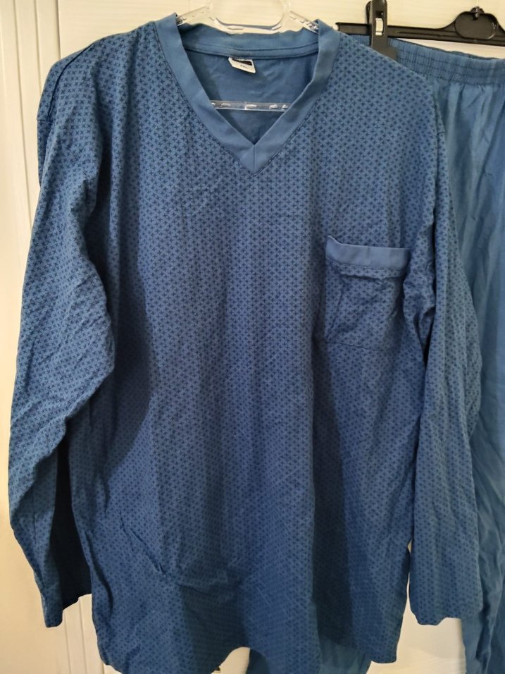 Erkek Lacivert V Yaka Rahat Pijama Takımı - Görsel 4